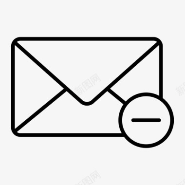 电子邮件删除电子邮件收件箱图标图标