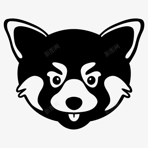 小熊猫动物瓷器图标svg_新图网 https://ixintu.com 动物 可爱 小熊猫 瓷器