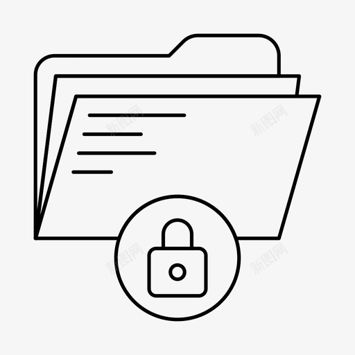 锁定文件夹文档文件图标svg_新图网 https://ixintu.com 文件 文档 锁定文件夹