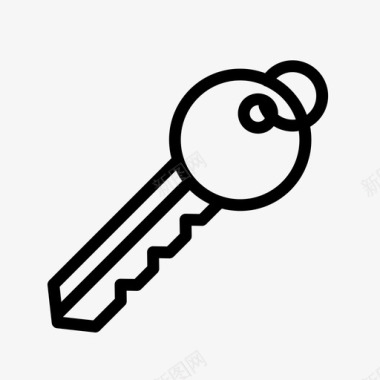 钥匙房子财产图标图标