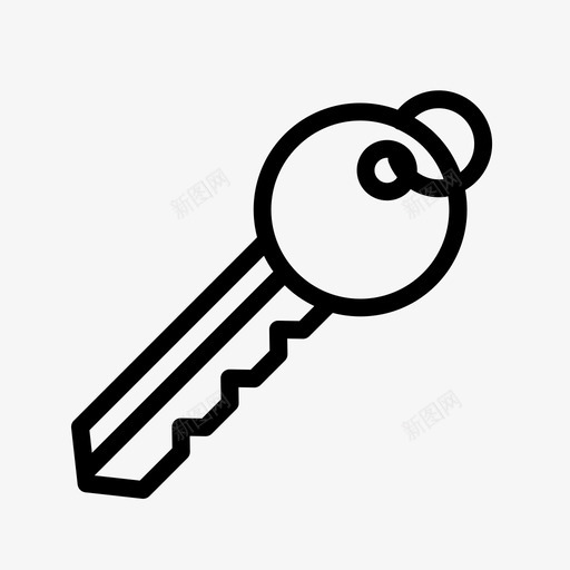 钥匙房子财产图标svg_新图网 https://ixintu.com 保安 保险箱 房地产 房子 财产 钥匙
