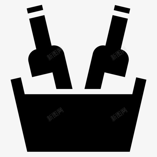 香槟啤酒桶图标svg_新图网 https://ixintu.com 冰 啤酒 桶 葡萄酒 食品和饮料铭文 香槟
