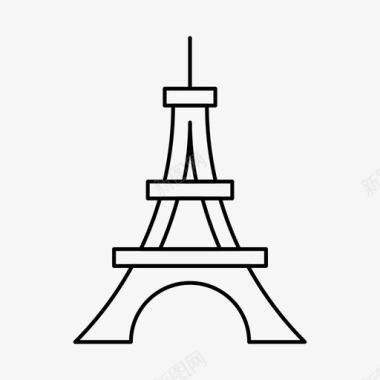 埃菲尔铁塔法国埃菲尔铁塔巴黎地标图标图标