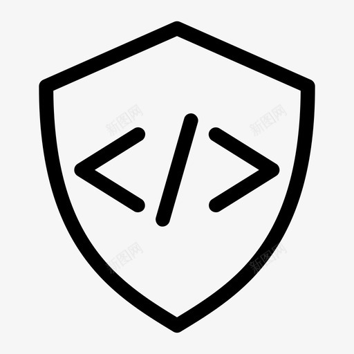盾码防病毒防御图标svg_新图网 https://ixintu.com 安全 安全徽章 盾码 防御 防病毒