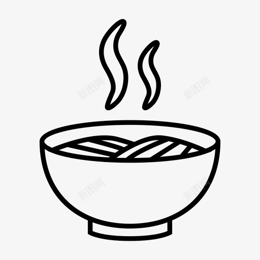 面条碗食物图标svg_新图网 https://ixintu.com 温暖的 热的 碗 面条 食物 食物和饮料 饥饿的