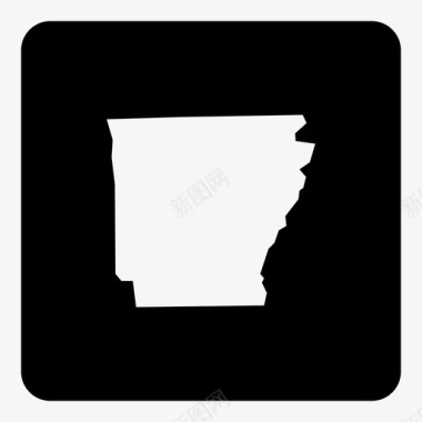 阿肯色州美国地理位置图标图标
