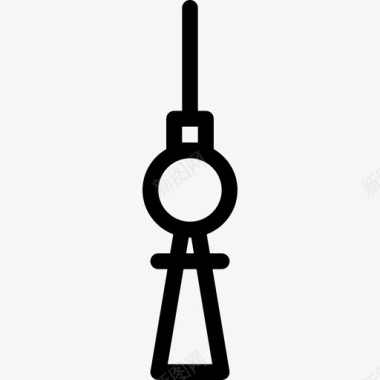 柏林电视塔广场塔图标图标