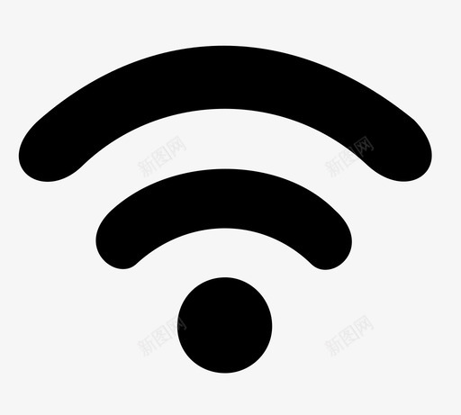 wifi连接免费图标svg_新图网 https://ixintu.com wifi 互联网 信号 免费 开放 连接