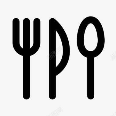 银器餐食餐叉图标图标