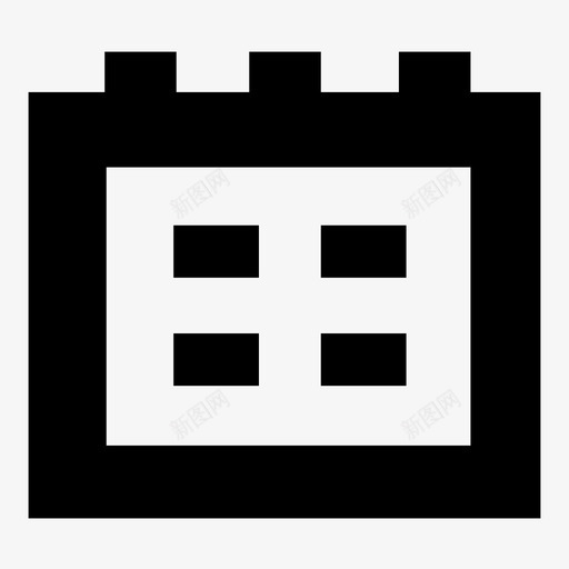 日历日期预测图标svg_新图网 https://ixintu.com 日历 日期 时间 粗 计划 预测