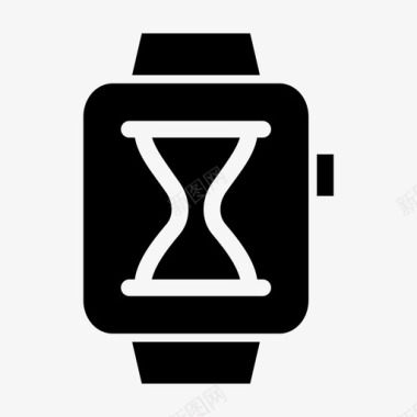智能手表计时玻璃苹果智能手表时钟图标图标