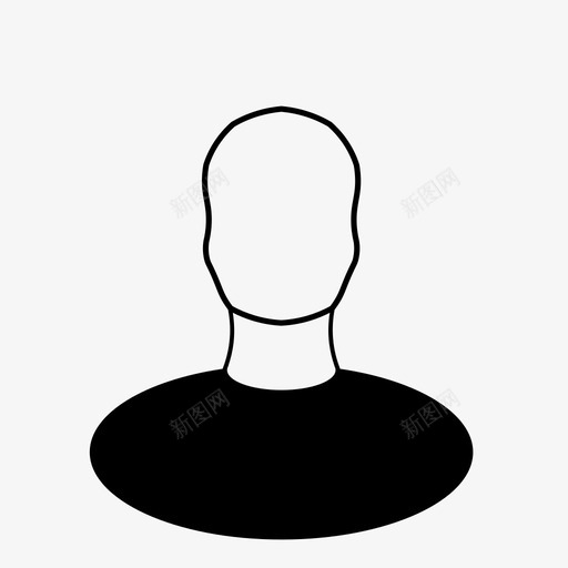 用户1头像图标svg_新图网 https://ixintu.com 1 个人资料 头像 用户 用户2版 男性 秃顶 面部