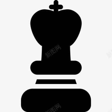 国王国际象棋王冠图标图标