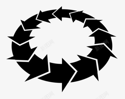 箭头圆圈循环图标图标