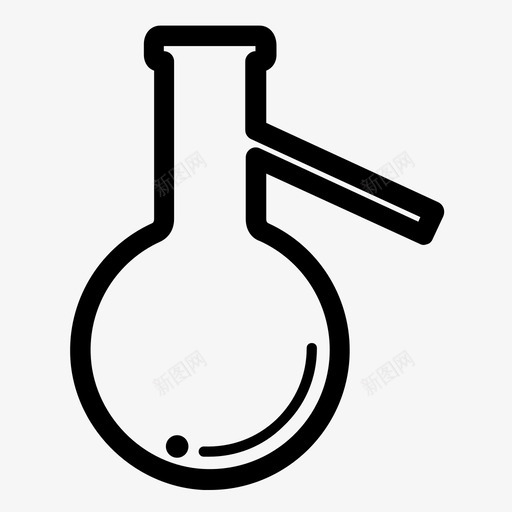 蒸馏瓶玻璃器皿实验室图标svg_新图网 https://ixintu.com 化学实验室设备 实验室 玻璃器皿 蒸馏瓶