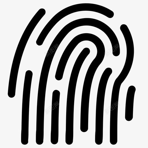 指纹触摸id个人id图标svg_新图网 https://ixintu.com 个人id 指纹 网络安全 触摸id
