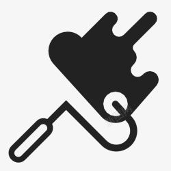 DIY刷子油漆辊刷子diy图标高清图片