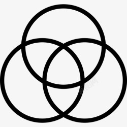 三个柿子三个圆圈蓝色绿色图标高清图片
