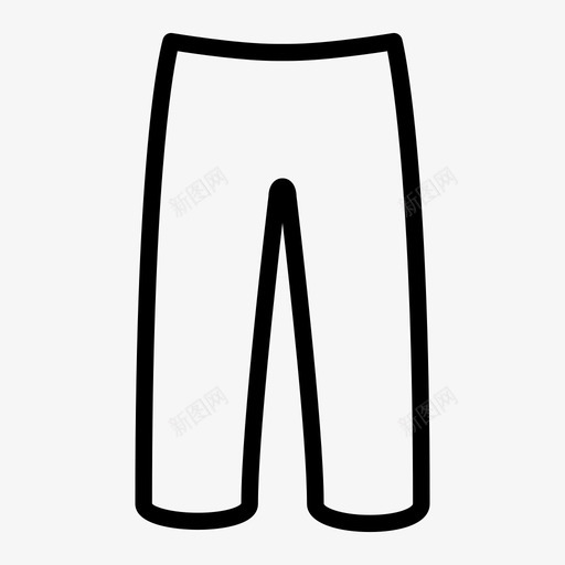 裤子衣服宽松裤图标svg_新图网 https://ixintu.com 宽松裤 衣服 裤子