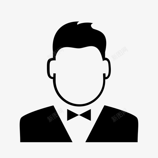 服务员头像人物图标svg_新图网 https://ixintu.com 个人资料 人物 人物2 头像 服务员 风格