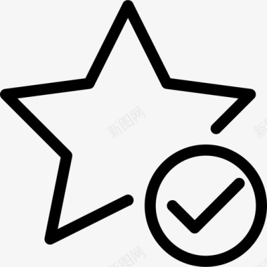 星型复选标记星形复选标记书签图标图标