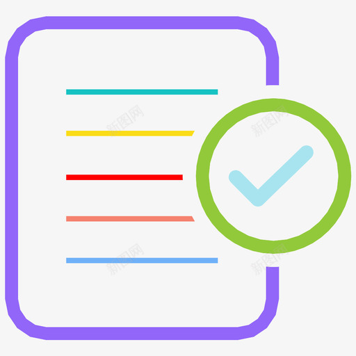文档选中标记完成图标svg_新图网 https://ixintu.com 完成 成功 文本 文档 选中标记