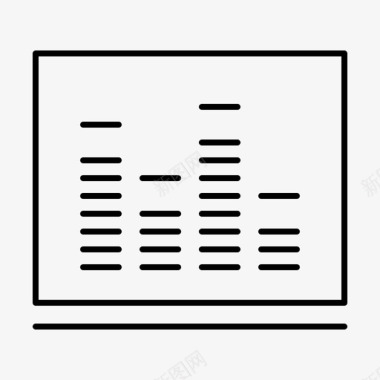 频谱分析仪电影院剪辑图标图标
