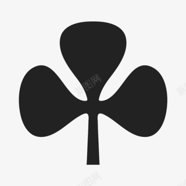叶三叶草绿色图标图标