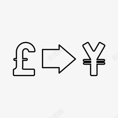 贸易货币英镑图标图标
