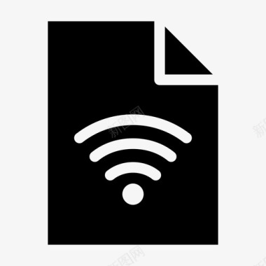 文档wifi文件页文件纸图标图标