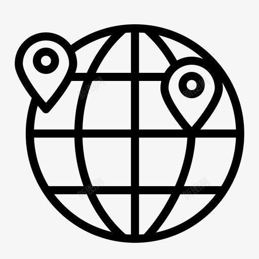 地点全球国际图标svg_新图网 https://ixintu.com 全球 国际 地图针 地点 旅行 物流 物流配送