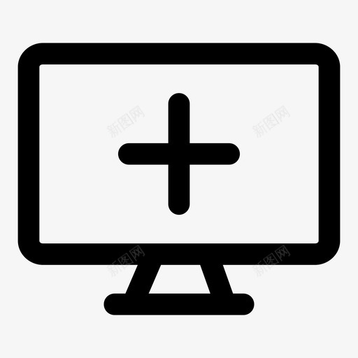 添加监视器添加显示计算机图标svg_新图网 https://ixintu.com 个人计算机 屏幕通知 显示计算机 智能电视 添加 添加监视器 监视器