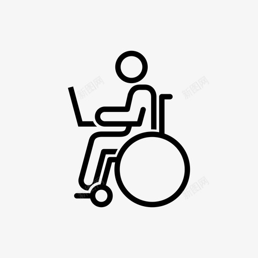 笔记本电脑无障碍人图标svg_新图网 https://ixintu.com 人 工作 无障碍 笔记本电脑 轮椅