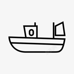 商船渔船海洋围网图标高清图片