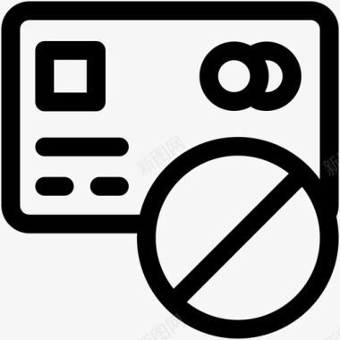 拒绝信用卡atm卡银行卡图标图标