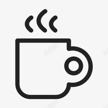 一杯咖啡热饮马克杯图标图标