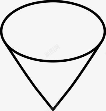 圆锥体三维等轴测图标图标