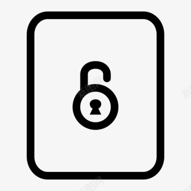 未保护文档锁挂锁图标图标
