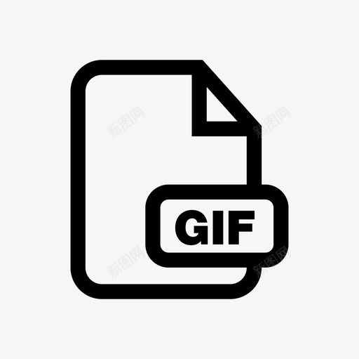 文件gif动画文件gif文件图标svg_新图网 https://ixintu.com gif图标 gif文件 动画文件 文件gif 文件和文件夹轮廓图标集