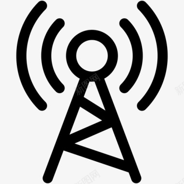 wifi塔通信塔信号塔图标图标