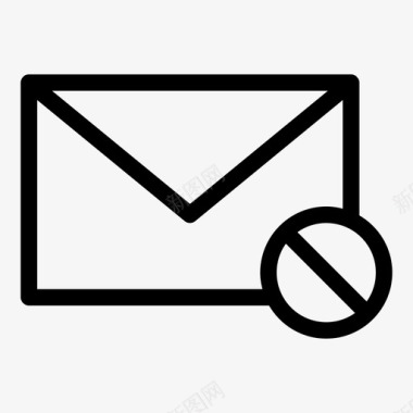 拒绝电子邮件支票邮件电子邮件图标图标
