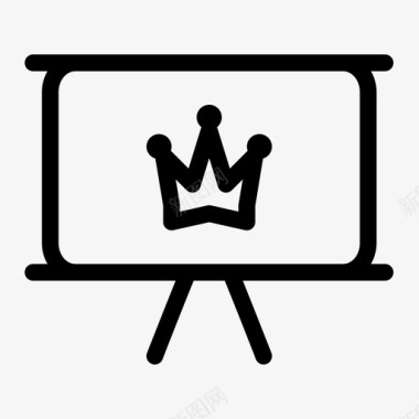 重要投影屏幕皇冠包括图标图标
