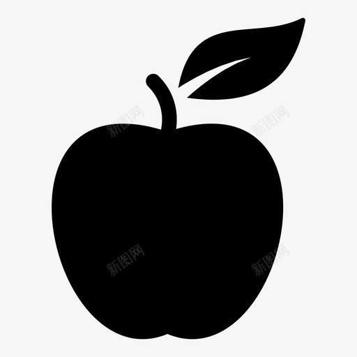 苹果教育食物图标svg_新图网 https://ixintu.com 叶子 教育 教育1 水果 苹果 食物
