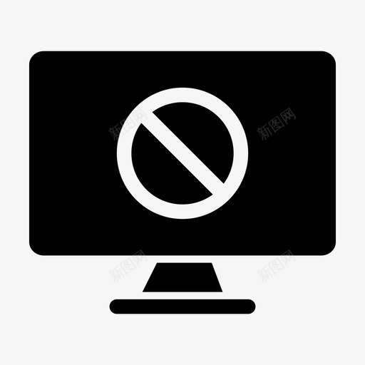 监视器被阻止拒绝监视器led图标svg_新图网 https://ixintu.com 个人计算机 屏幕通知 拒绝 智能电视 监视器led 监视器被阻止 禁止