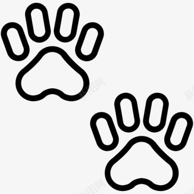 爪印动物猫图标图标