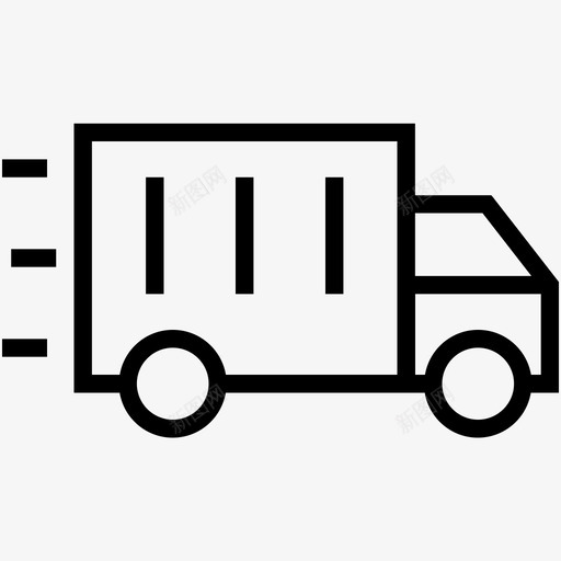 送货车货运卡车货物图标svg_新图网 https://ixintu.com 全球物流线图标 包裹 快递 托运 货物 货运卡车 车辆 送货车