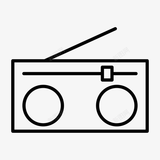收音机音频设备图标svg_新图网 https://ixintu.com 广告sz 接收器 收音机 设备 调音 音频
