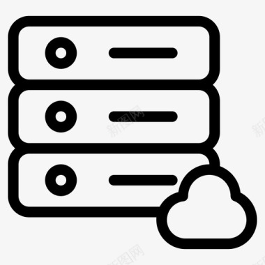 服务器云共享存储共享托管图标图标