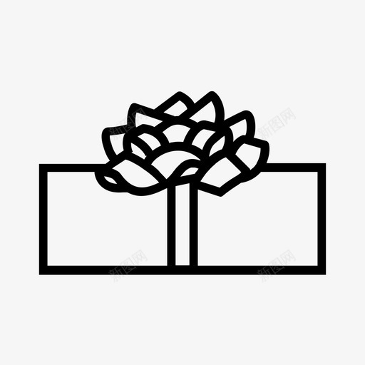带蝴蝶结的礼物盒子礼物图标svg_新图网 https://ixintu.com 丝带 带蝴蝶结的礼物 盒子 礼物
