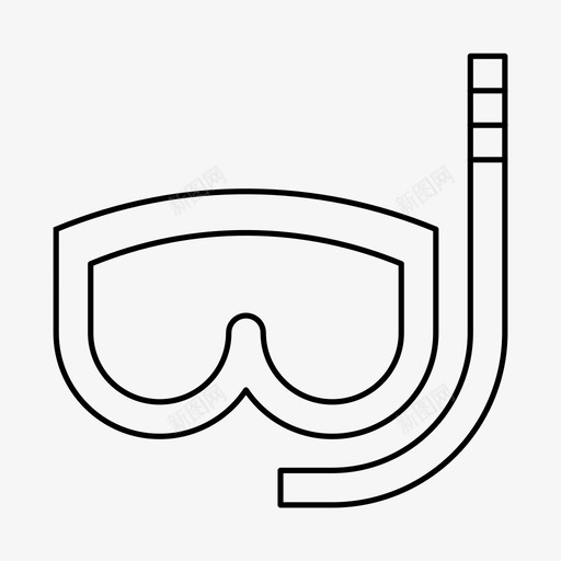 潜水面罩潜水护目镜图标svg_新图网 https://ixintu.com 护目镜 旅行 水下 海洋 潜水 潜水面罩